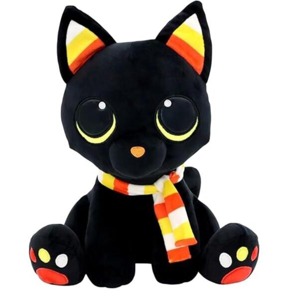 Cory The Candy Corn Cat - Cute Halloween Decor, Small Stuffed Animal, 8" - Picture 6 of 6